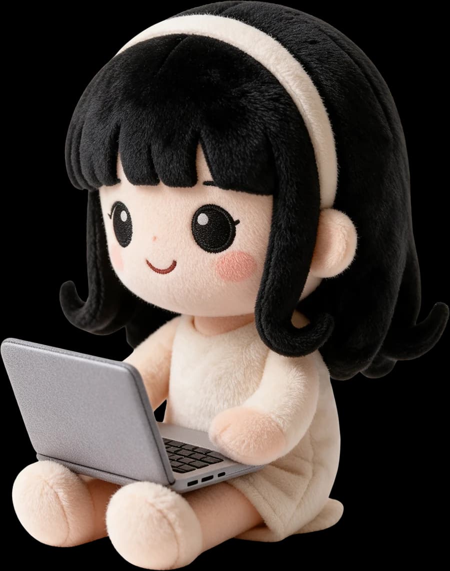 Hermes Agent mascot writing a blog post on a laptop